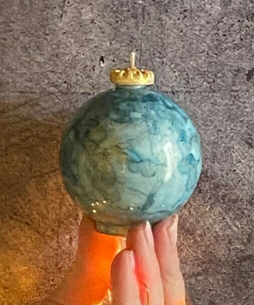 Шар цветной БИРЮЗОВЫЙ МРАМОР